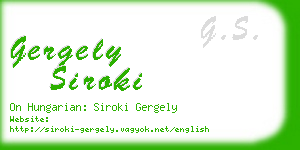 gergely siroki business card